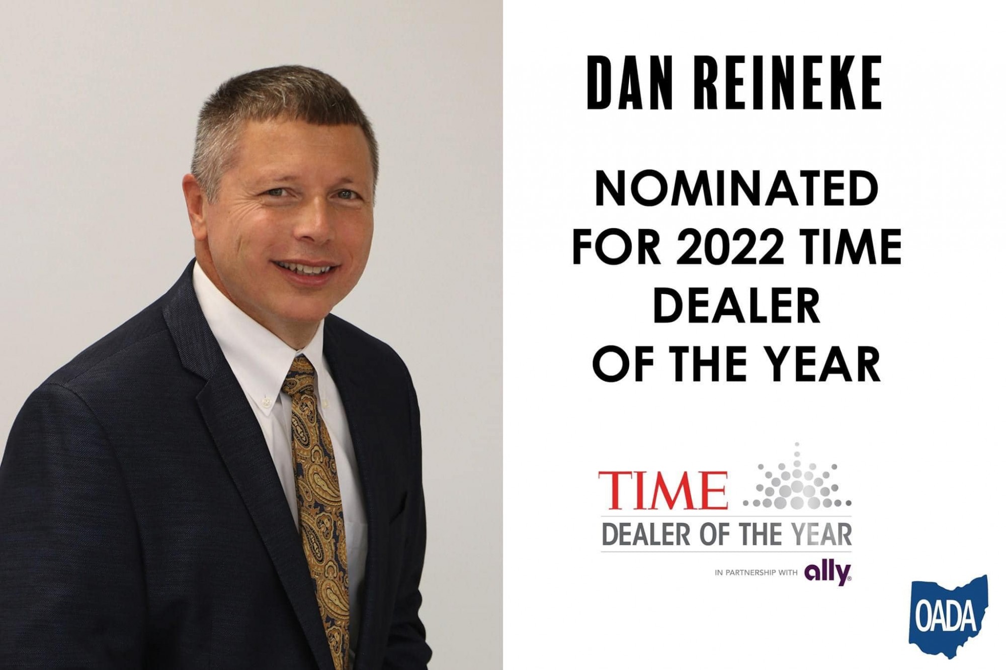 Dan Reineke Nominated for 2022 TIME Dealer of the Year